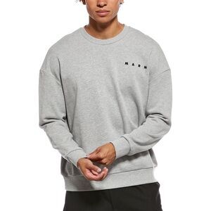 Marni Mens  Logo Crewneck Sweatshirt, Grey